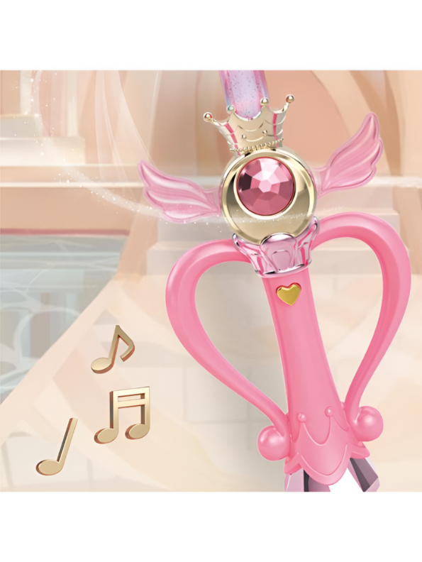 Sailor Moon Eternal Tiare & Moon Power Tiare Replica Pink Gold Scepter Cosplay Prop NX15693