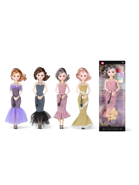 Kally Beauty Queen Fashion Doll (11-Inch) | Elegant Grey Hair | Collectible Toy Gift for Girls 3+ LMI13967