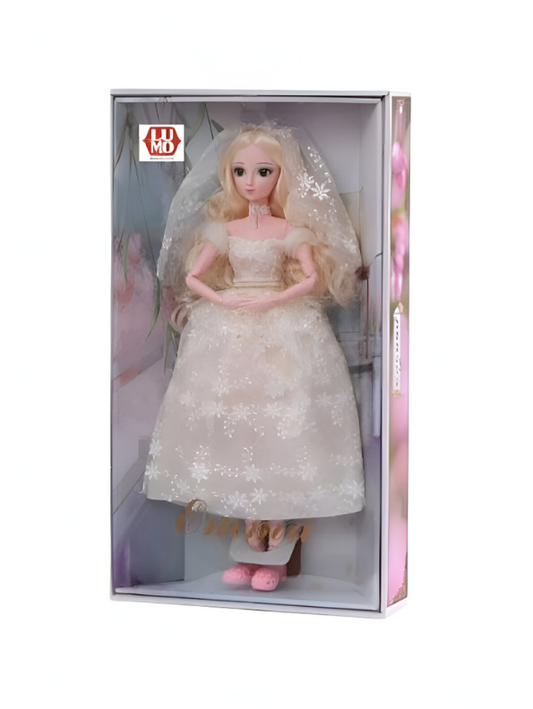 Deluxe Bride Doll with Veil and Lace Gown | Lumo Collectible Wedding Toy for Girls LMI10475