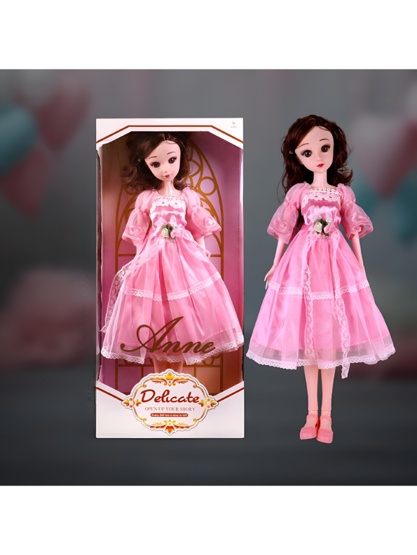Cute Princess Doll in Elegant Gown for Kids - Fashion Doll Toy for Girls Ages 3-7 LMI10473
