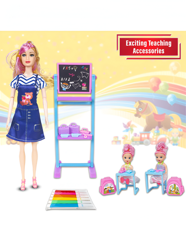 Educational Teacher Doll Playset for Kids Ages 3+ | Inspire Learning & Roleplay with "Babie" and Students LMI7725