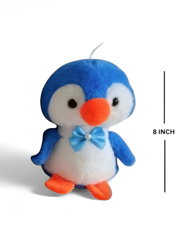 Blue - 8" Penguin Plush Toy with Bowknot - Super Soft Toy Cuddle Buddy LMI12218
