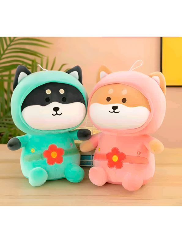 Pink - Cute Shiba Inu Dog Plush Toy in Frog Costume | Kawaii Stuffed Animal Soft Toy LMI14146