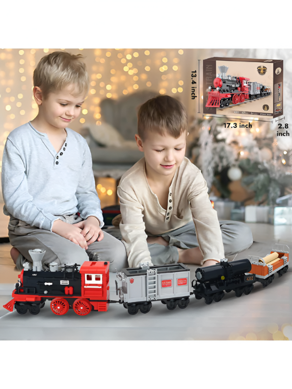 Classic Steam Locomotive Train Building Blocks - 623 PCS LEGO Set - Vintage Railway Model Toy for Collectors and Kids TV5099