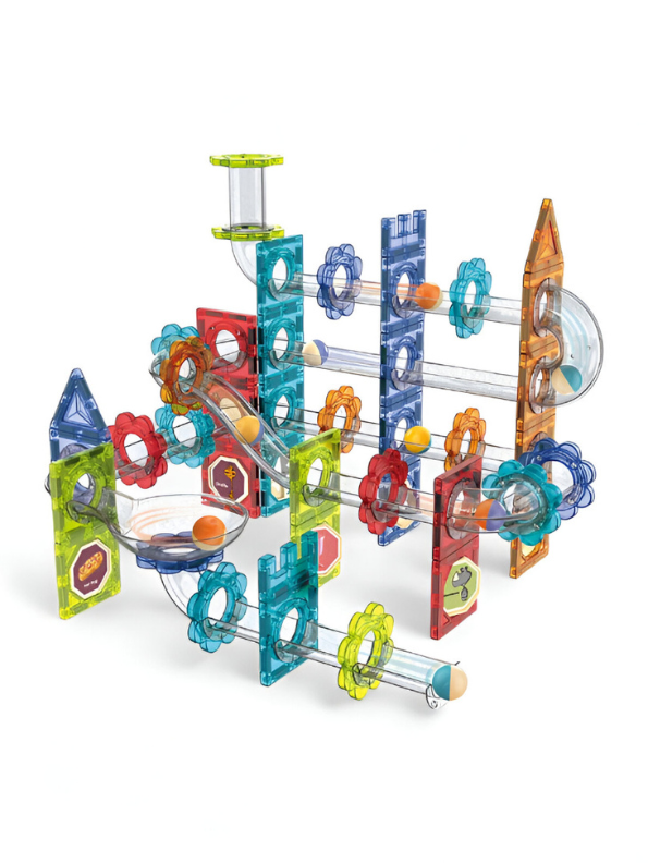 Magic Magnetic Blocks Marble Run Building Block Set - 113 PCS STEM Fun Track LEGO Set - Educational Science Toy TV708