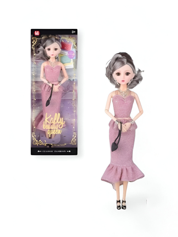Kally Beauty Queen Fashion Doll (11-Inch) | Elegant Grey Hair | Collectible Toy Gift for Girls 3+ LMI13967