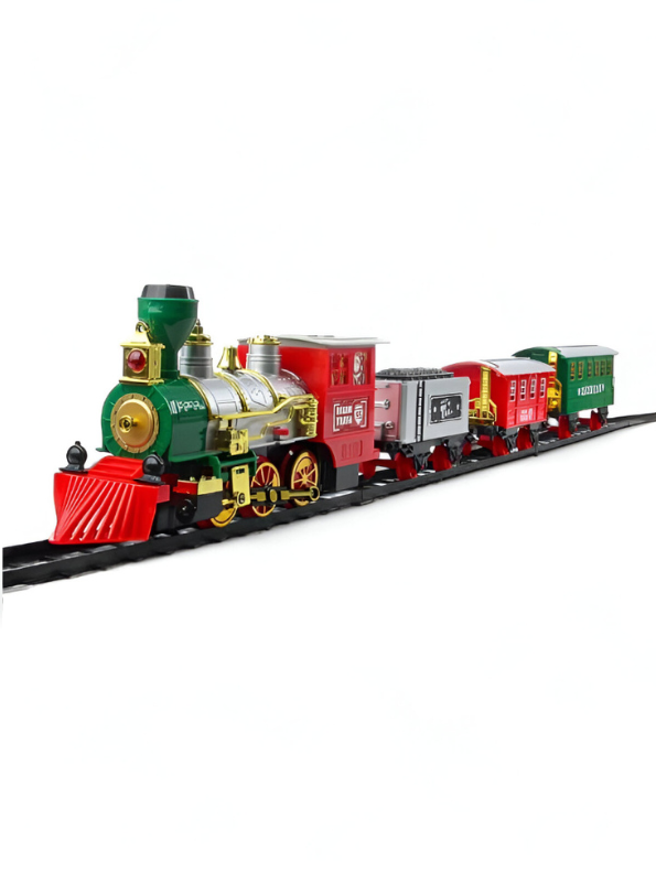 Classic Electric RC Train Set for Kids | 17 PCS Battery Operated Railway with Remote Control LMI13472
