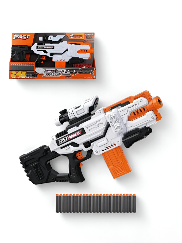 FAST PIONEER Toy Foam Dart Blaster | Large Rifle with Scope and 24 Darts NX13510