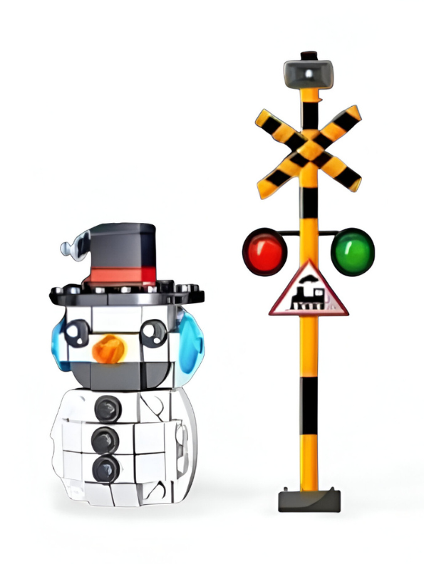 Christmas Train Building Block Set - 321 PCS Holiday Steam LEGO Set - Seasonal Decoration & Kids' Toy TV5186