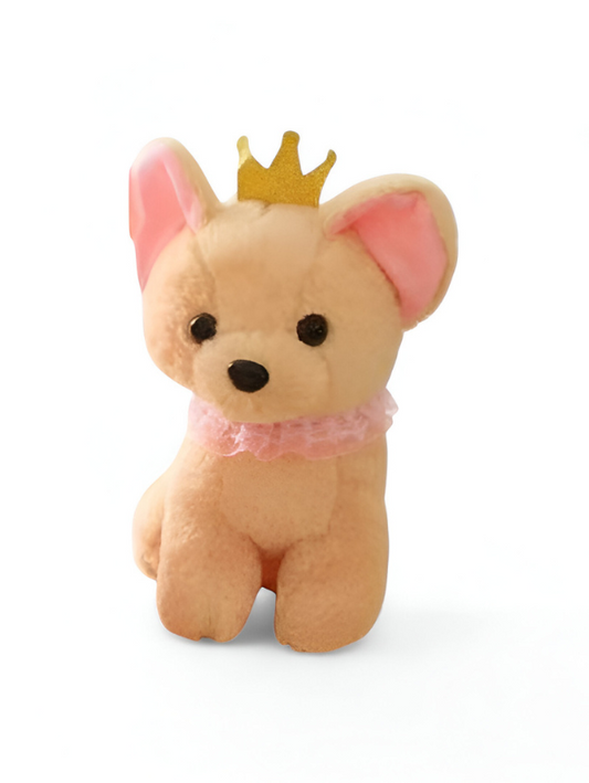 Pink White Cream with Gold Crown - Soft Toy for Kids LMI11091