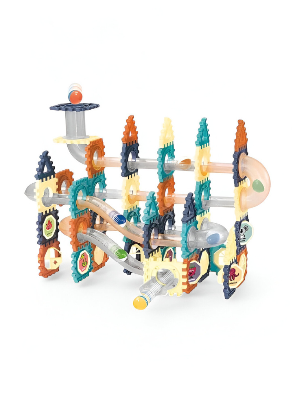 Marble Run Blocks Track Building Block Set - 110 PCS STEM Science Toy LEGO Set - Educational Ball Maze for Kids TV2119