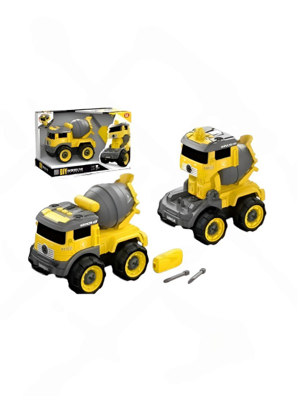 DIY Build & Take Apart Cement Mixer Truck Toy for Kids | Educational Construction Vehicle LMI15595