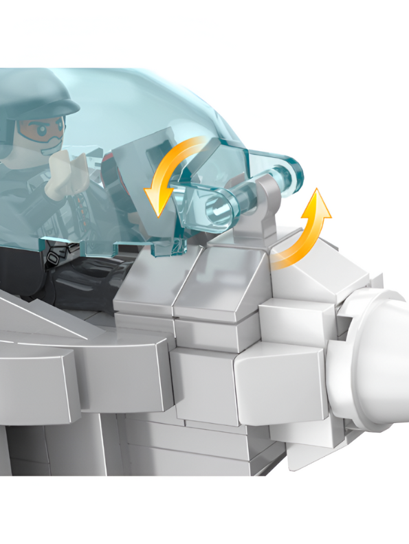 COGO Fire Fang Series 7917 – Aerial Military Fighter Jet Building Blocks Toy (265 Pieces) with Soldier Pilot Model, Suitable for Kids 6+ TV5835