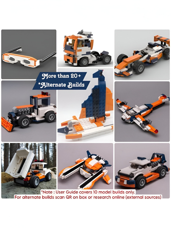 Forklift Truck Building Block Set - 222+ PCS MULTIFICENCE LEGO Set - Construction Vehicle Toy for Ages 6+ TV5053