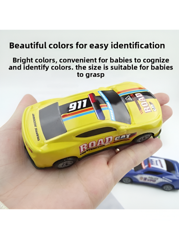 Assorted Die-Cast Racing & Emergency Car Collection (6 pcs) | Pull Back Toys LMI15683