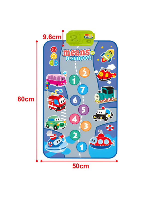 Interactive Musical Baby Toddler Mat | Transport Theme Electronic Piano Dance Play Pad 90x30 cm LMI15512