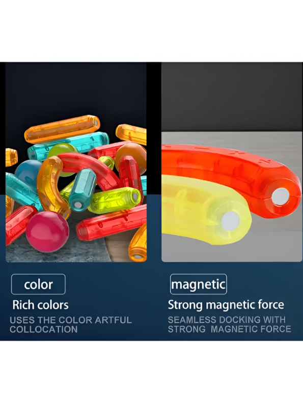 Light Magnetic Sticks Blocks Building Block Set - 52 PCS STEM Learning & Play LEGO Set - Glowing Educational Toy for Kids TV2121