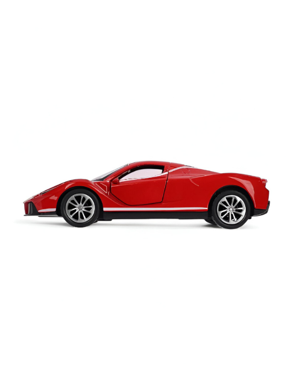 Red Ferrari LaFerrari Toy Car 1:28 Scale for Kids & Adults | Premium Pull Back Action Model LMI14892