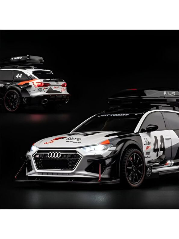 White - Audi RS6 DTM Metal Model Diecast Car Scale 1:24 -(S)