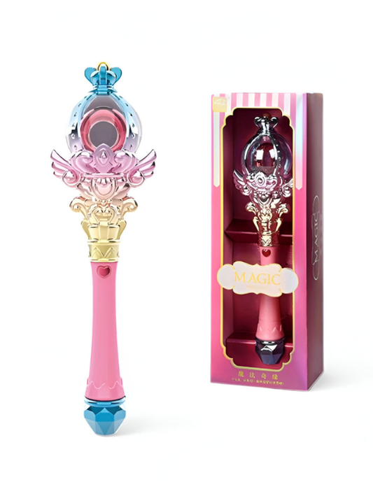 Magical Girl Princess Wand Toy - Light-Up Bubble Blower for Kids' Dress Up & Cosplay NX15706