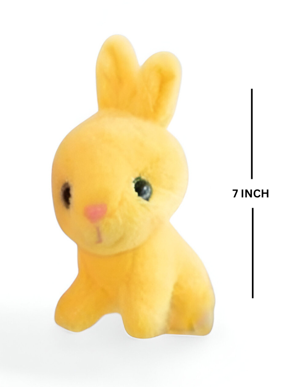 Fluffy Yellow Rabbit Soft Toy - 7 Inch Plush Bunny for Kids & Babies LMI11924