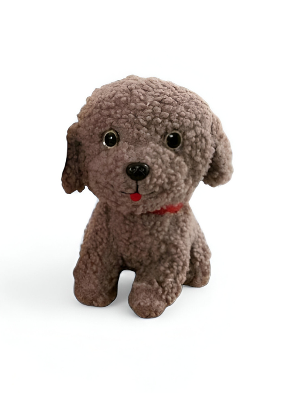 Adorable Grey Toy Poodle Plushie | Cuddly Stuffed Animal Dog Soft Toy | Perfect Gift for Kids & Dog Lovers LMI11904
