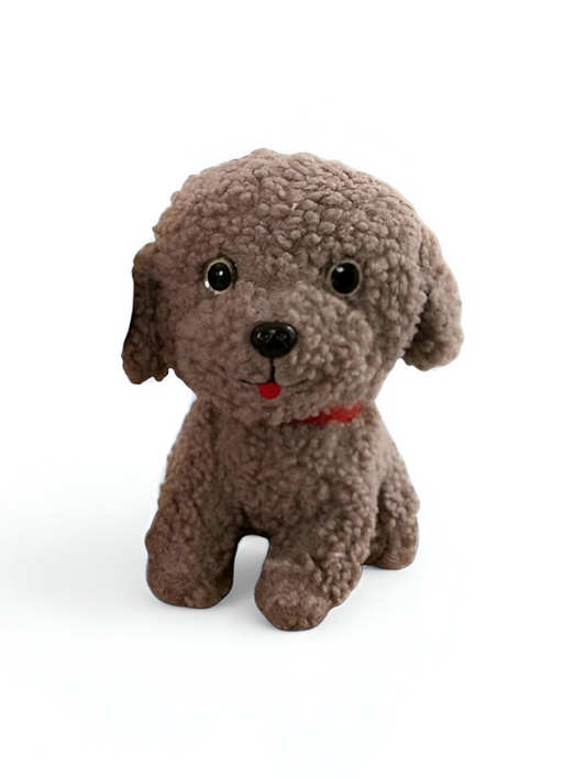 Adorable Grey Toy Poodle Plushie | Cuddly Stuffed Animal Dog Soft Toy | Perfect Gift for Kids & Dog Lovers LMI11904