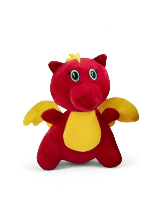 Plush Dragon Stuffed Animal - Adorable Red Soft Toy with Wings LMI11925