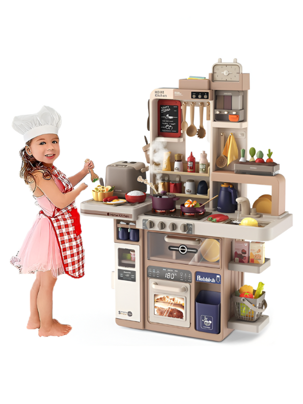 88-Piece Modern Kids Kitchen Playset for Toddlers 3+ | Interactive Pretend Chef Role Play Toy NX15193