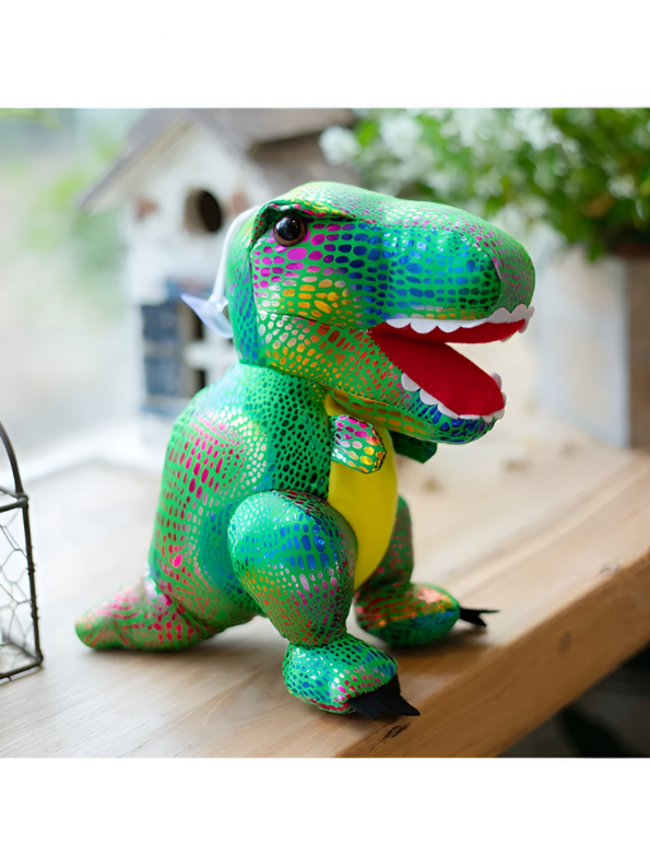 Green - Super Soft Toy Rainbow T-Rex Stuffed Animal - Huggable & Colorful Dinosaur Plushie Toy LMI11902