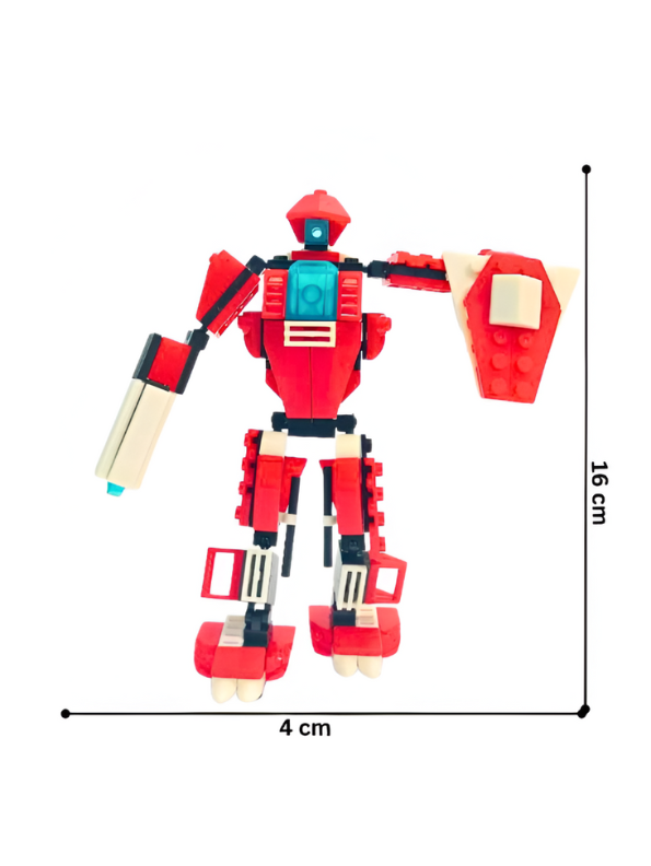 Red - Change Union 3-in-1 Transforming Robot LEGO Set | Blue Mecha Building Blocks Toy (150 Pcs) TV4834