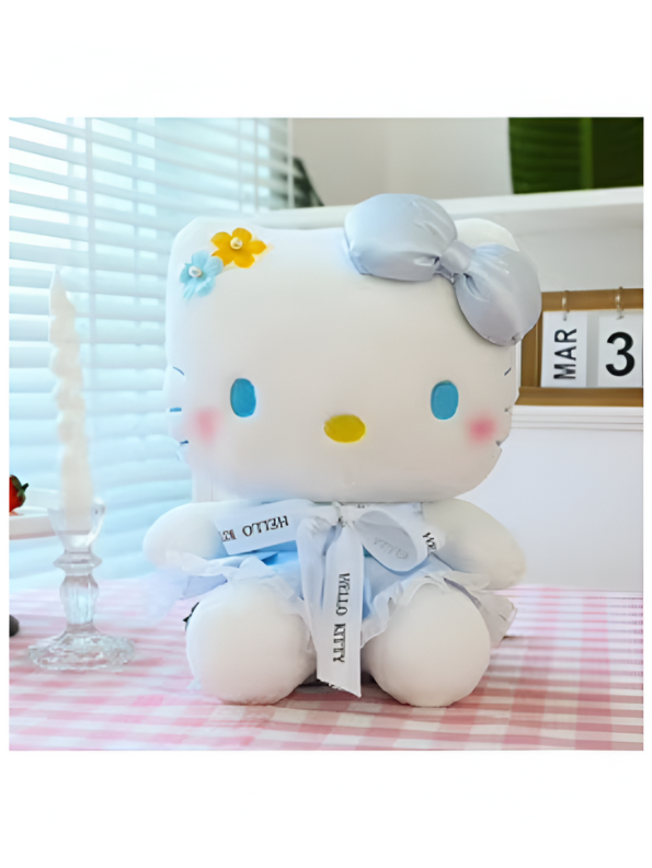 Hello Kitty Plush Toy 10 Inch – Cute Soft Doll with Blue Dress & Bow LMI15433.