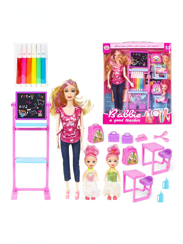 Educational Teacher Doll Playset for Kids Ages 3+ | Inspire Learning & Roleplay with "Babie" and Students LMI7725