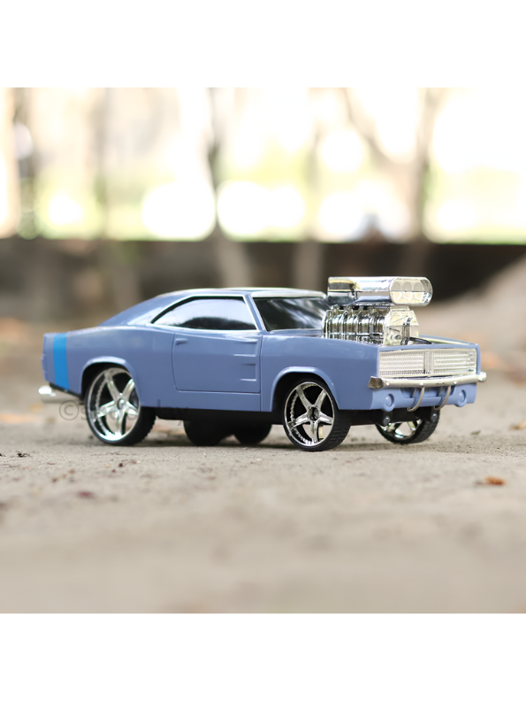 1:18 Scale RC Drift Racing Car 2.4GHz Remote Control Vehicle - High Speed Electric Muscle Car Toy with Supercharger - Perfect Gift for Kids & Adults LMI12599