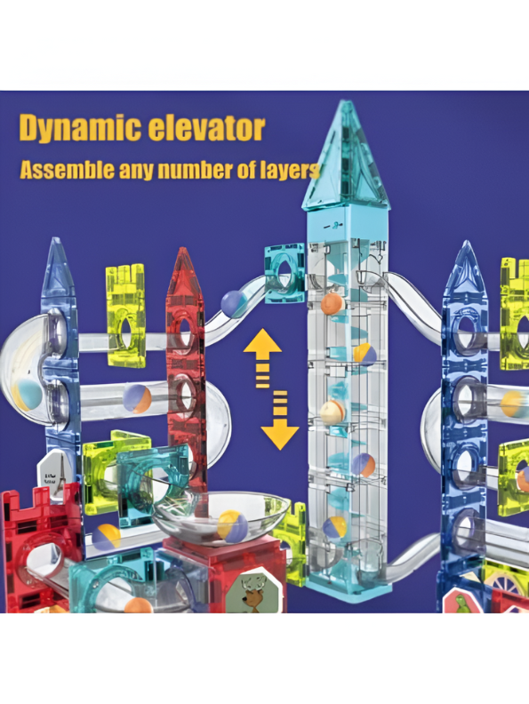 Magnetic Blocks Marble Run Building Block Set - 156 PCS MUSIC TOY LEGO Set - STEM Educational Ball Track for Kids  TV1139