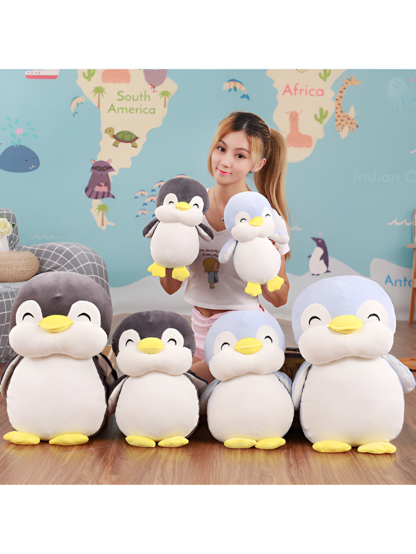 Blue - Happy Waddle Penguin Soft Toy - 7 Inch Plushie for Kids & Adults LMI11604