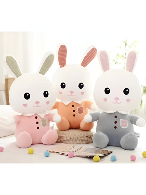 Orange - Fluffy Bunny Plush Toy for Kids | Adorable Soft Toy Cuddly Stuffed Rabbit LMI9548