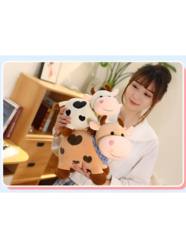 8-inch Spotted Cow Plush Toy | Adorable & Huggable Stuffed Animal Soft Plush Toy LMI11373