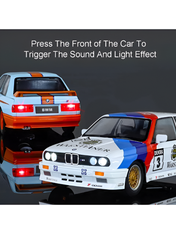BMW E30 M3 DTM Race Car Diecast Model | Warsteiner Livery 1:24 Scale | Classic Touring Car Collectible LMI15794