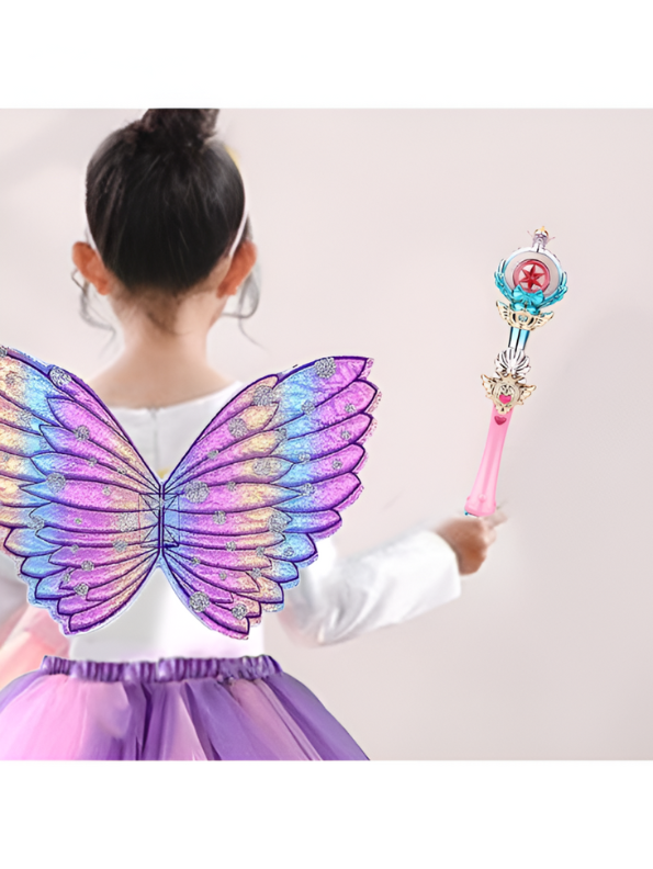 Magical Girl Star Wand Toy Prop - Pink and Blue Fantasy Scepter NX12323
