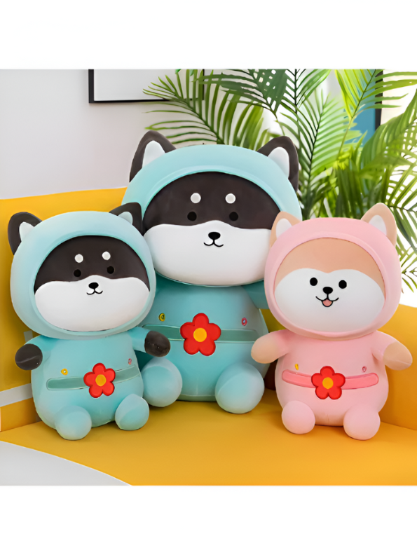 Pink - Cute Shiba Inu Dog Plush Toy in Frog Costume | Kawaii Stuffed Animal Soft Toy LMI14146