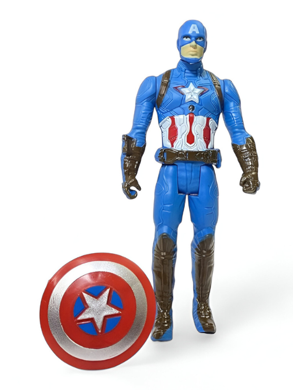 Giant Captain America Action Figure with Shield and Extra Head | Avengers Superhero Toy TV626