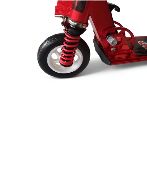 Adjustable Height Hot Rod Themed Kick Scooter | Portable and Foldable Outdoor Ride-On Toy LMI7694