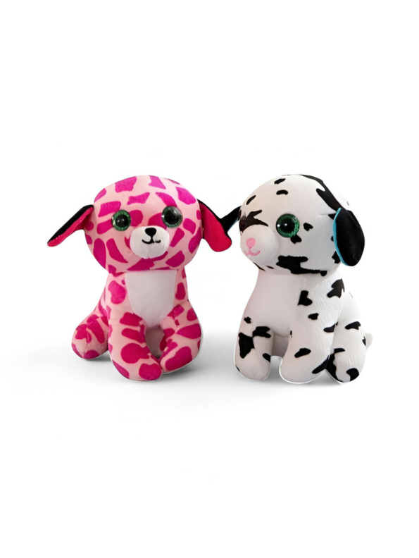 Cute Pink Spotted Puppy Dog Soft Toy - Beanie Boo Style Plush LMI11908