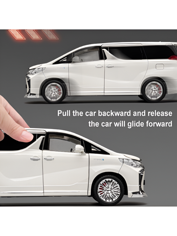 White Toyota Alphard Hybrid Diecast Model Car 1:18 Scale | Premium Luxury MPV Toy for Collectors LMI15768