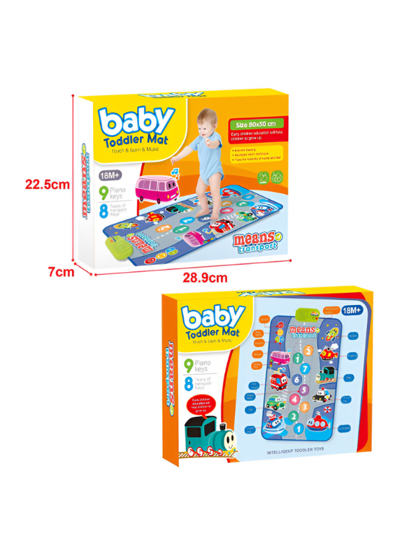 Interactive Musical Baby Toddler Mat | Transport Theme Electronic Piano Dance Play Pad 90x30 cm LMI15512