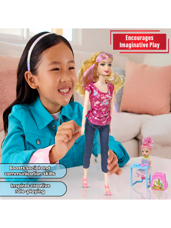 Educational Teacher Doll Playset for Kids Ages 3+ | Inspire Learning & Roleplay with "Babie" and Students LMI7725