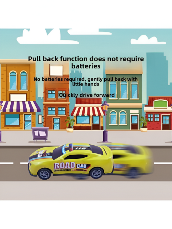 Assorted Die-Cast Racing & Emergency Car Collection (6 pcs) | Pull Back Toys LMI15683