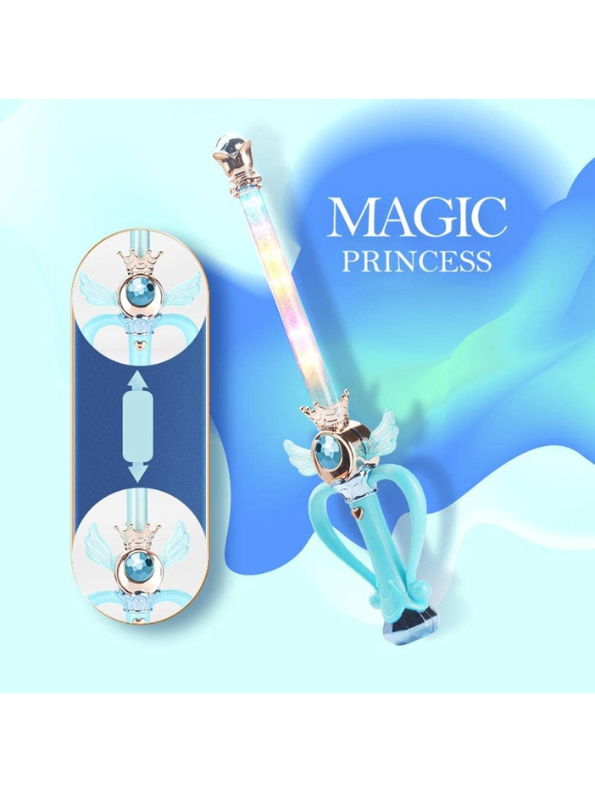 Sailor Moon Eternal Tiare & Moon Power Tiare Replica blue Gold Scepter Cosplay Prop NX15693