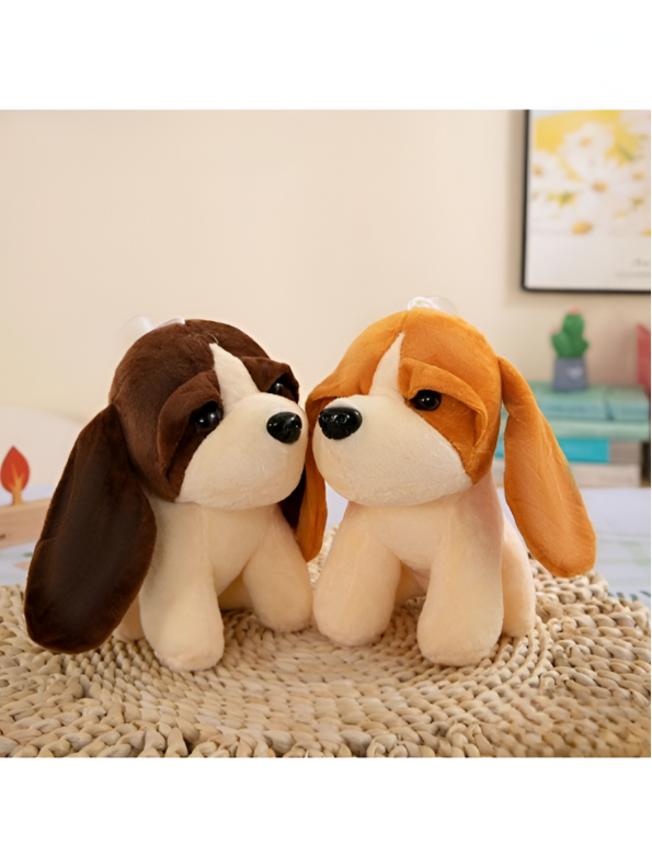 Orange - Cuddly Plush Puppy Stuffed Toy | Small 7" Dog Soft Toy for Children LMI11928